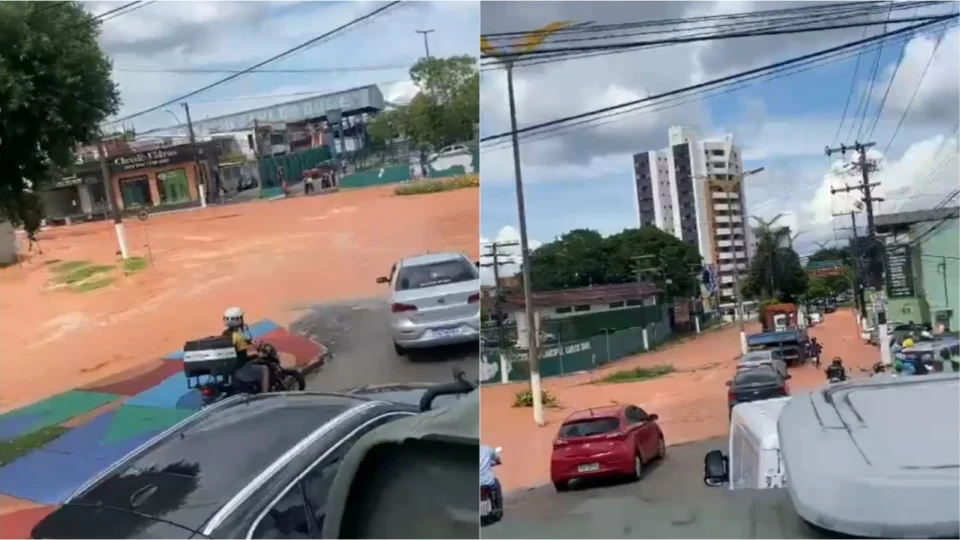 Adutora rompe e deixa bairros sem água em Manaus