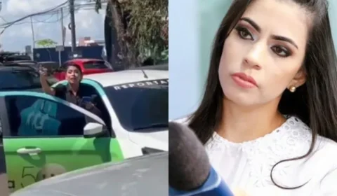 Vídeo: repórter da TV A Crítica, Mayara Rocha é hostilizada por manifestante em frente ao CMA