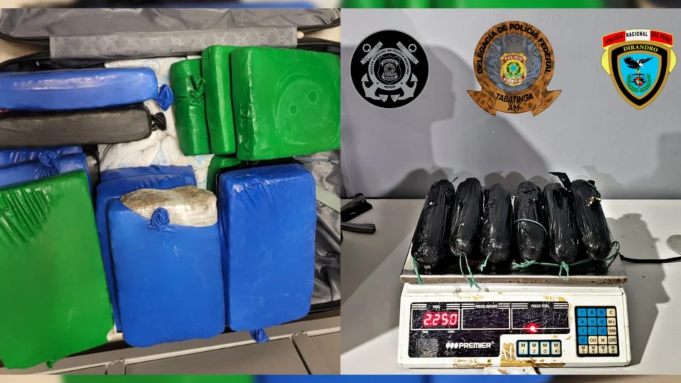 PF aprende drogas em Tabatinga e em aeroporto de Manaus