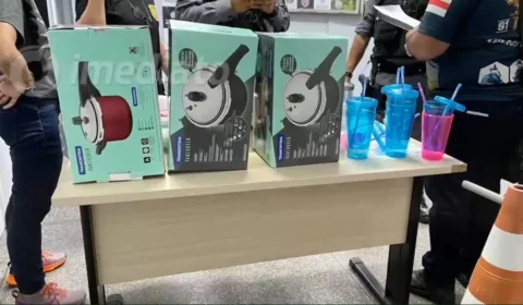 Homem tenta furtar panelas de pressão e acaba preso dentro de shopping