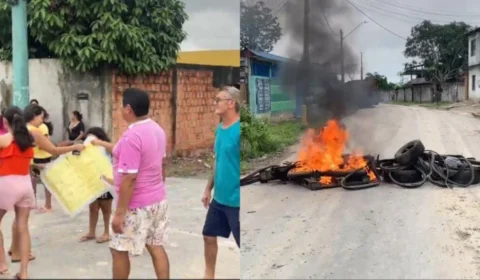 Moradores colocam fogo em rua durante protesto contra ‘lixão’ na zona Leste