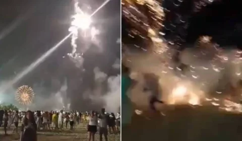 Mulher fica com rojão preso em roupa e morre durante Revéillon; veja vídeo