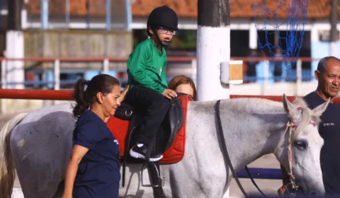<em>Equoterapia: pessoas com deficiências têm acesso a terapia gratuita com cavalos</em>