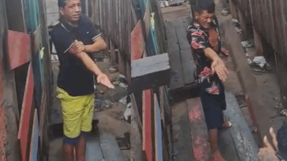 VÍDEO: ‘tribunal do crime’ castiga dupla que assaltou mercado em Manaus