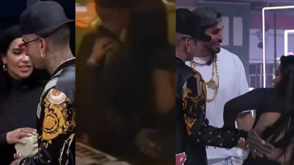 Guimê passa a mão no bumbum de Dania em festa e irrita fãs 