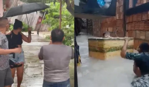 VÍDEOS: Casas são levadas pela água e moradores se desesperam durante chuva em Manaus