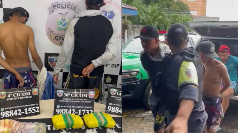 VÍDEOS: Grupo é detido por tráfico de drogas na zona leste