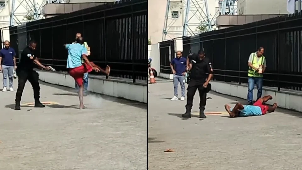VÍDEO: Policial atira no pé de homem durante discussão