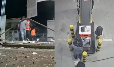 VÍDEO: Criminosos detonam dinamite em posto de combustíveis no Manoa