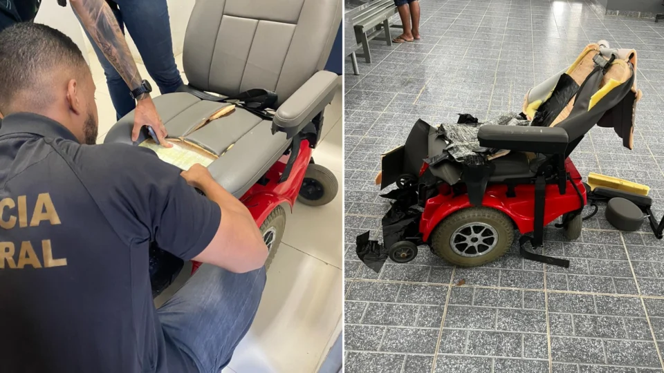 VÍDEO: Colombiano é preso transportando drogas dentro de cadeira de rodas