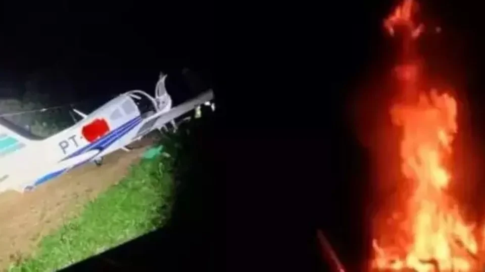 Avião é destruído e dois são presos na Terra Yanomami