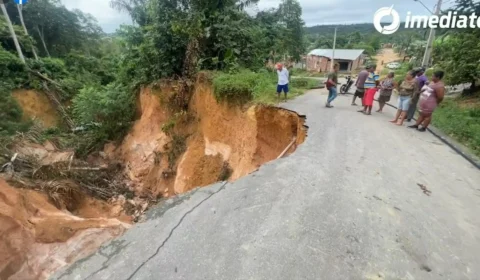 Crateras em ruas preocupam moradores da Comunidade Parque das Tribos