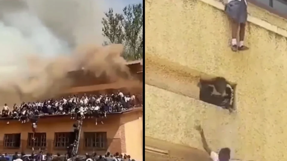 VÍDEO: Quase 100 alunas ficam feridas ao pularem de telhado para escaparem de incêndio
