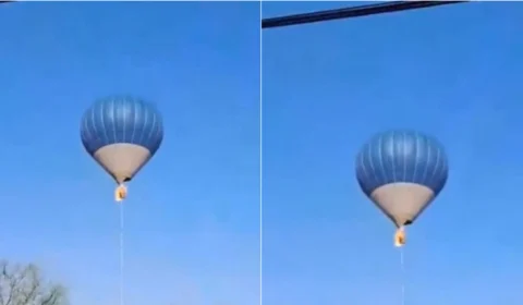 VÍDEO: cesto de balão pega fogo no ar e mata duas pessoas