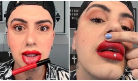 Influenciador viraliza ao testar batom de Virginia Fonseca: ‘Cola’; Veja o vídeo