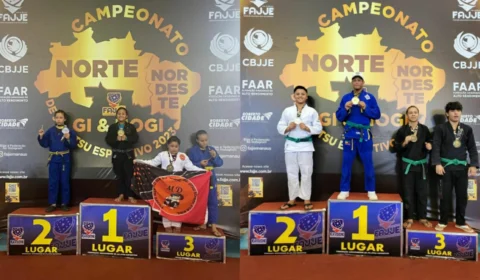 Irmãos roraimenses conquistam pódio durante o Campeonato Norte Nordeste de Jiu Jitsu realizado no AM