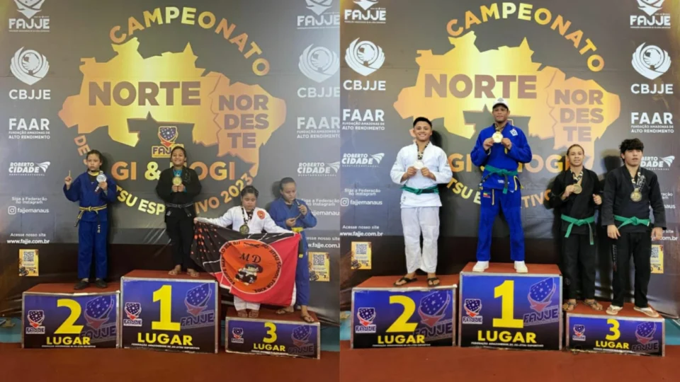 Irmãos roraimenses conquistam pódio durante o Campeonato Norte Nordeste de Jiu Jitsu realizado no AM