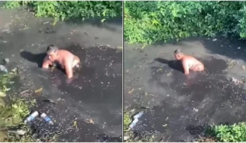 VÍDEO: Amazonense é hospitalizado no RJ após pular em valão de esgoto para recuperar iPhone 12