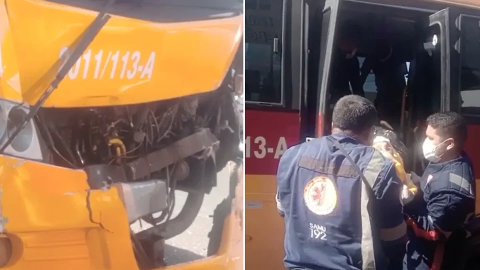 VÍDEOS: Motorista de ‘Amarelinho’ com sinais de embriaguez é preso após causar acidente