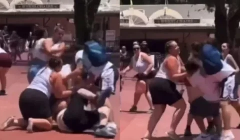 VÍDEOS: Disputa por foto acaba em pancadaria em parque da Disney