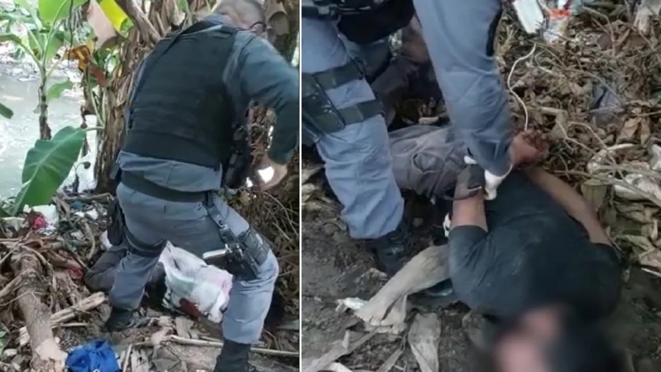 Vídeo mostra momento em que policiais resgatam vítima de “tribunal do crime”