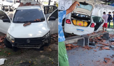 VÍDEOS: Carro invade parada de ônibus e atinge idoso na Cidade Nova