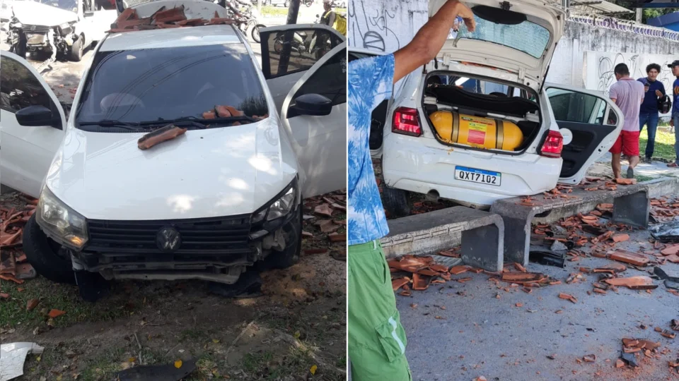 VÍDEOS: Carro invade parada de ônibus e atinge idoso na Cidade Nova