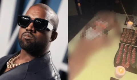 VÍDEO: Kanye West contrata mulheres nuas para servir sushi em aniversário