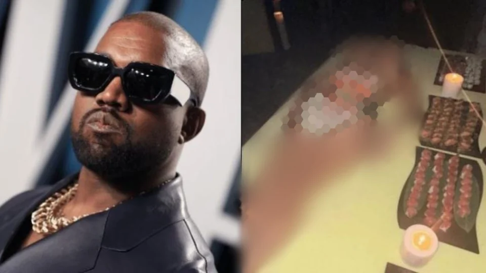 VÍDEO: Kanye West contrata mulheres nuas para servir sushi em aniversário