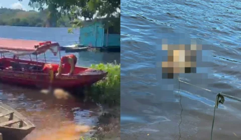 IMAGENS FORTES: corpo é encontrado boiando no bairro Colônia Antônio Aleixo