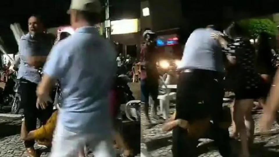 VÍDEO: Vereadores brigam em praça pública por causa de emoji de boi no Ceará