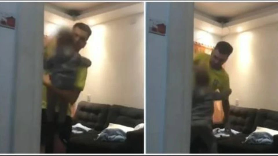 VEJA VÍDEO: Mãe flagra namorado agredindo filho de 2 anos
