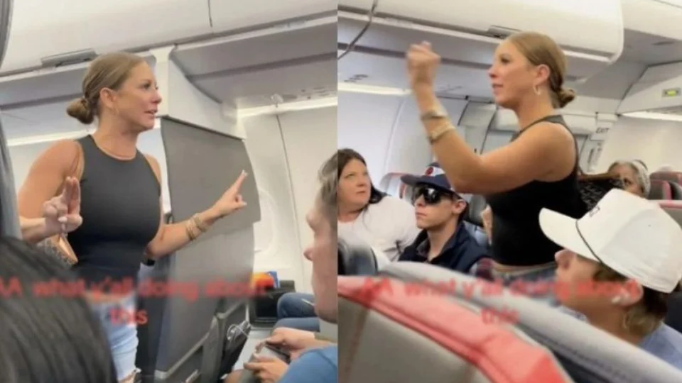 VÍDEO: mulher surta e diz que ocupante de avião “não é real”