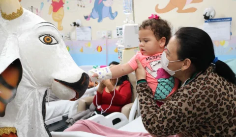 “Hemoboi” leva Festival Folclórico de Parintins a pacientes internados no Hemoam