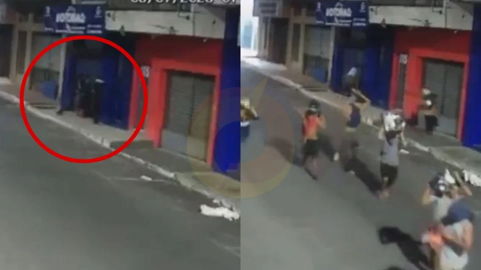 Mendigos arrombam e saqueiam loja no centro de Manaus; Veja o vídeo