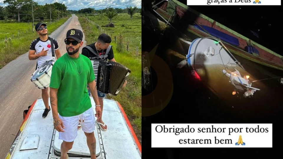 Lancha que levava banda Forró Ideal naufraga no porto de Caapiranga-AM