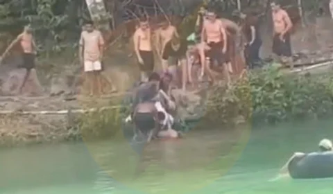 Banhistas se desesperam ao ver homem morrer afogado em balneário de Manaus