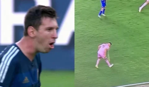 Vídeo: jogador do Inter Miami vomita em campo na estreia de Messi