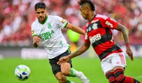 Com gols no fim, Flamengo joga mal e empata contra o América-MG