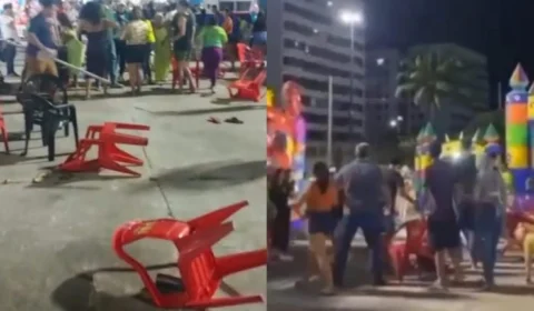 VEJA VÍDEO: briga generalizada marca encerramento do arraial do CSU do Parque 10