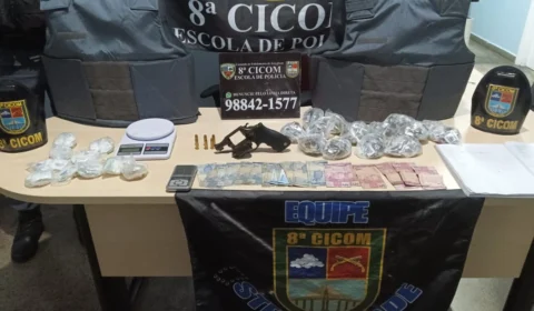 Vulgo “Piranha” é preso após mandar atirar em viaturas policiais caso estivessem em área de tráfico