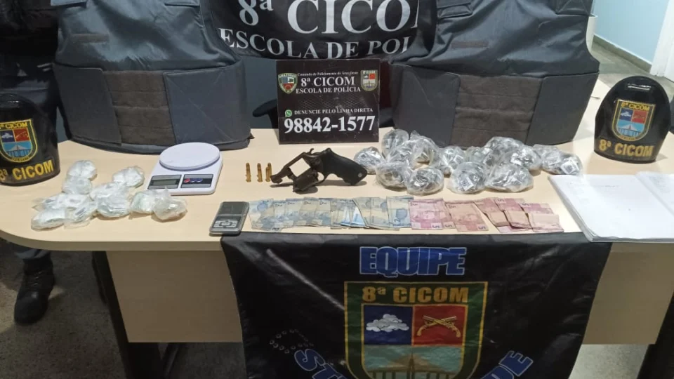 Vulgo “Piranha” é preso após mandar atirar em viaturas policiais caso estivessem em área de tráfico