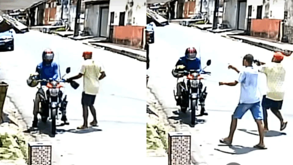 VEJA VÍDEO: câmera flagra homens assaltando motorista e passageiro no São José
