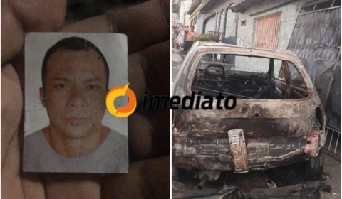 VÍDEO: Homem sob efeito de drogas é preso após colocar fogo no carro da família, em Manaus
