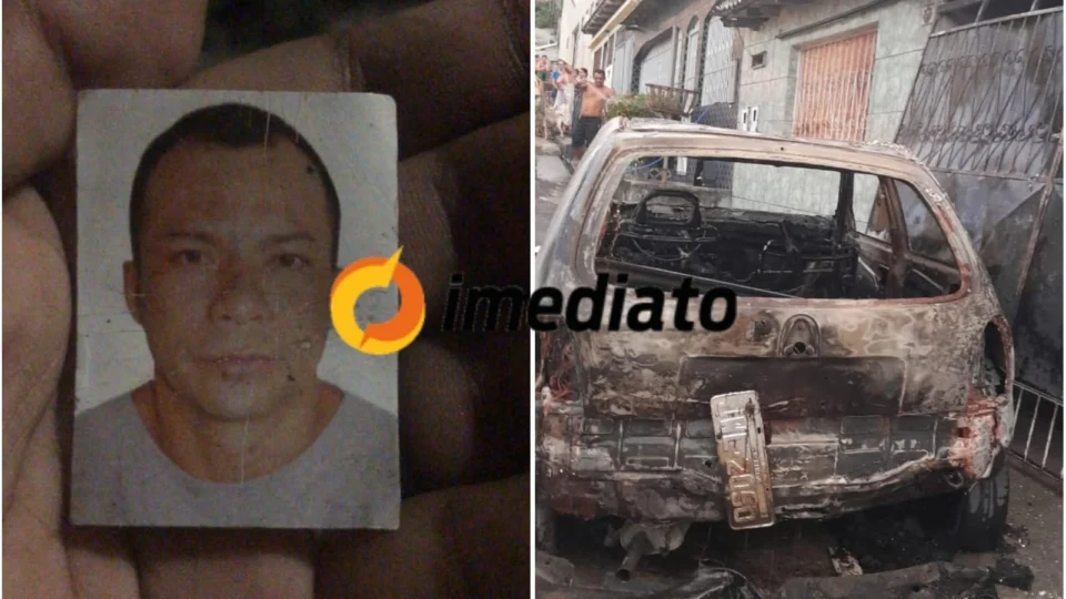 VÍDEO: Homem sob efeito de drogas é preso após colocar fogo no carro da família, em Manaus