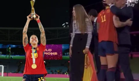 VÍDEO: presidente da Federação Espanhola diz que beijo em jogadora foi ‘carinho’