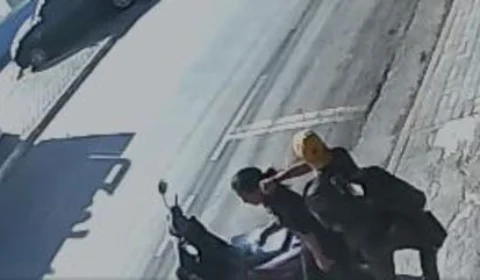 VÍDEO: veja o momento em que mulher é agredida por morador de rua