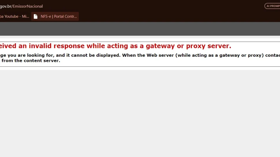 Site do Governo para MEIs emitirem Nota Fiscal fica fora do ar