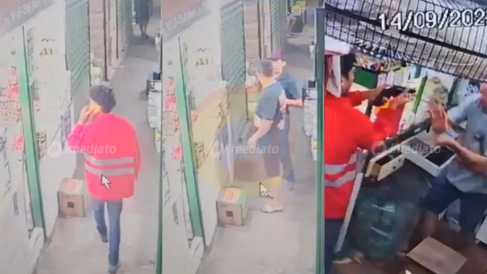 Vídeo: bandido vestido de gari rouba e agride feirante na Manaus Moderna
