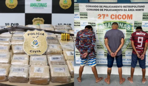 Três homens presos no Novo Aleixo por tráfico de drogas